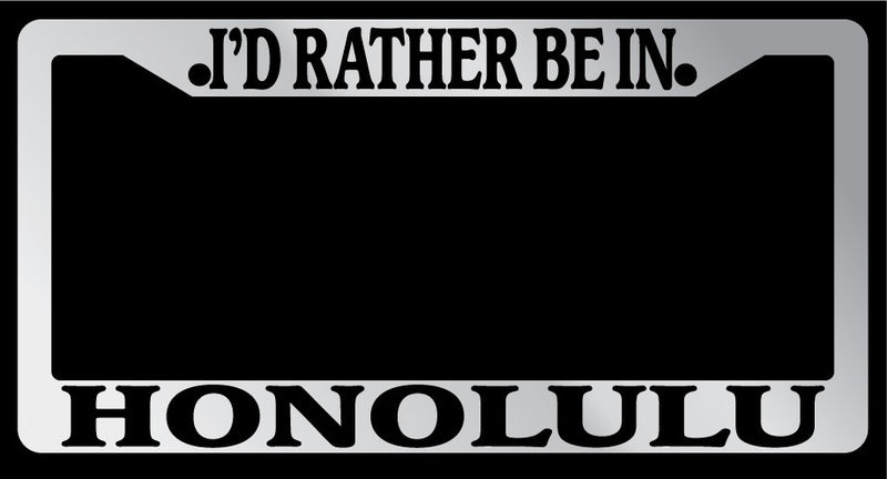 Chrome License Plate Frame "I&