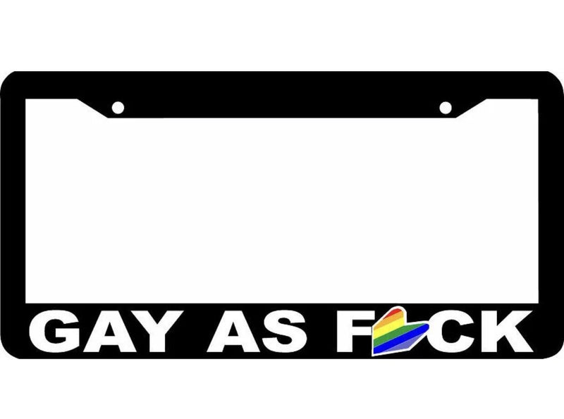 GAY AS FCK jdm wakaba rainbow leaf License Plate Frame