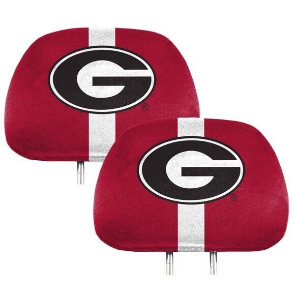 NCAA Georgia Bulldogs New 2-Piece Printed Headrest Covers