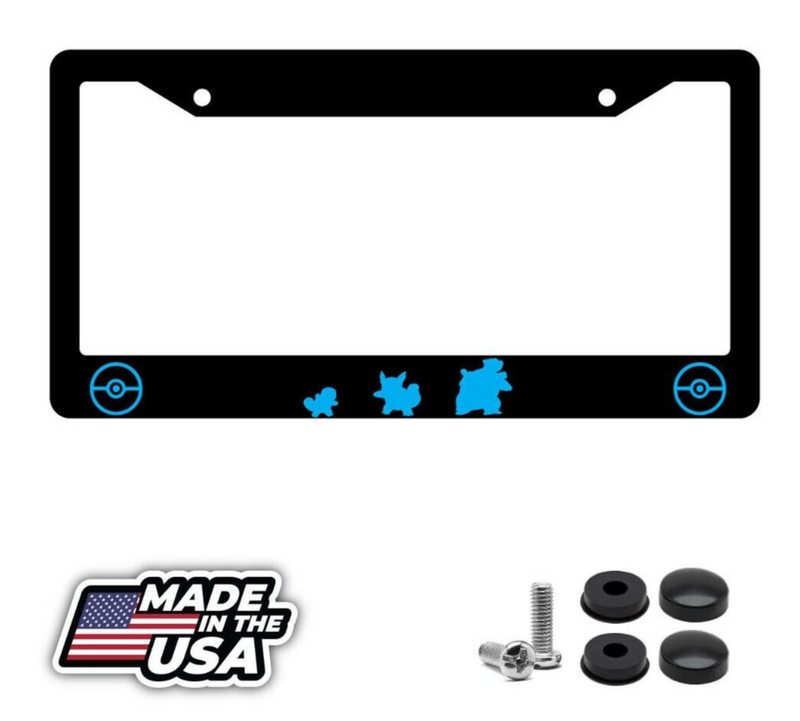 Squirtle Bottom High Quality Black Plastic License Frame Pokemon