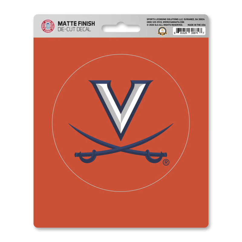 NCAA Virginia Cavaliers Decal Matte 5"X6.25" Auto Boat Luggage