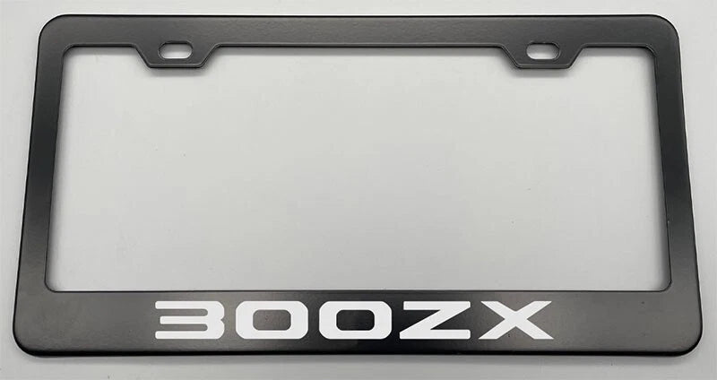 Laser Engraved 300ZX logo Black License Plate Frame Stainless Steel