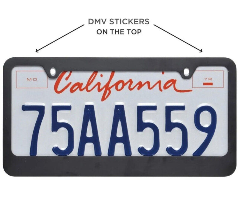 New Classic Blank Plain Black Metal Car Truck Universal Fit License Plate Frame