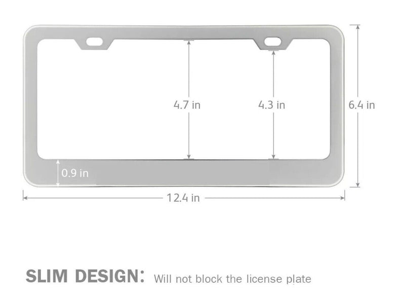 License Plate Bottom Line Big German Deutschlan Flag CHROME License Plate Frame