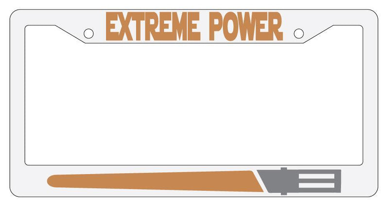Extreme Power TAN White Plastic License Plate Frame Star Wars  Mod-GRAPH9856236-2153