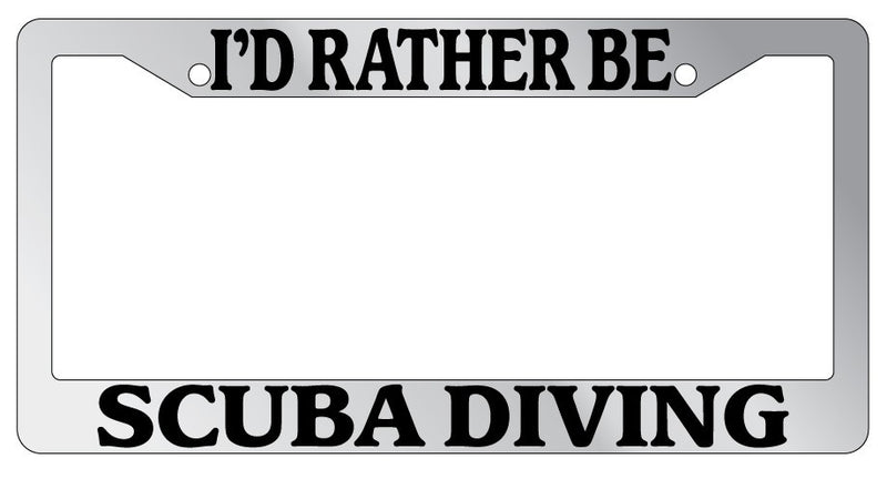 Chrome METAL License Plate Frame I&