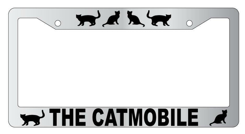 The Catmobile Chrome Plastic License Plate Frame  Mod-GRAPH9856236-5013