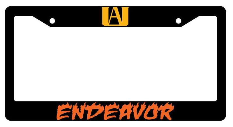 Endeavor Black Plastic License Plate Frame Auto My Hero Academia  Mod-GRAPH9856236-2874