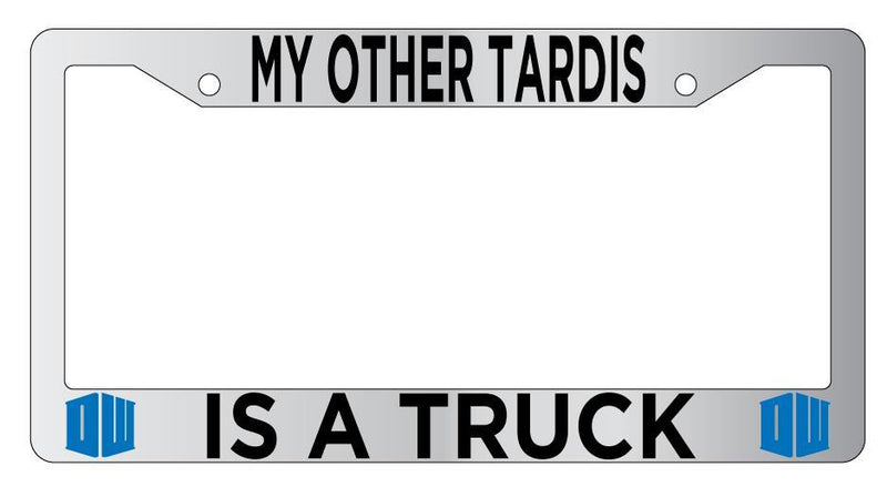 Chrome License Plate Frame Auto Accessory My Other Tardis is a Truck  Mod-GRAPH9856236-4325