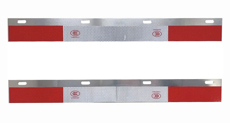 24"x3"Straight Aluminum Reflector strips for Truck Mud Flaps Hanger 2 Pcs