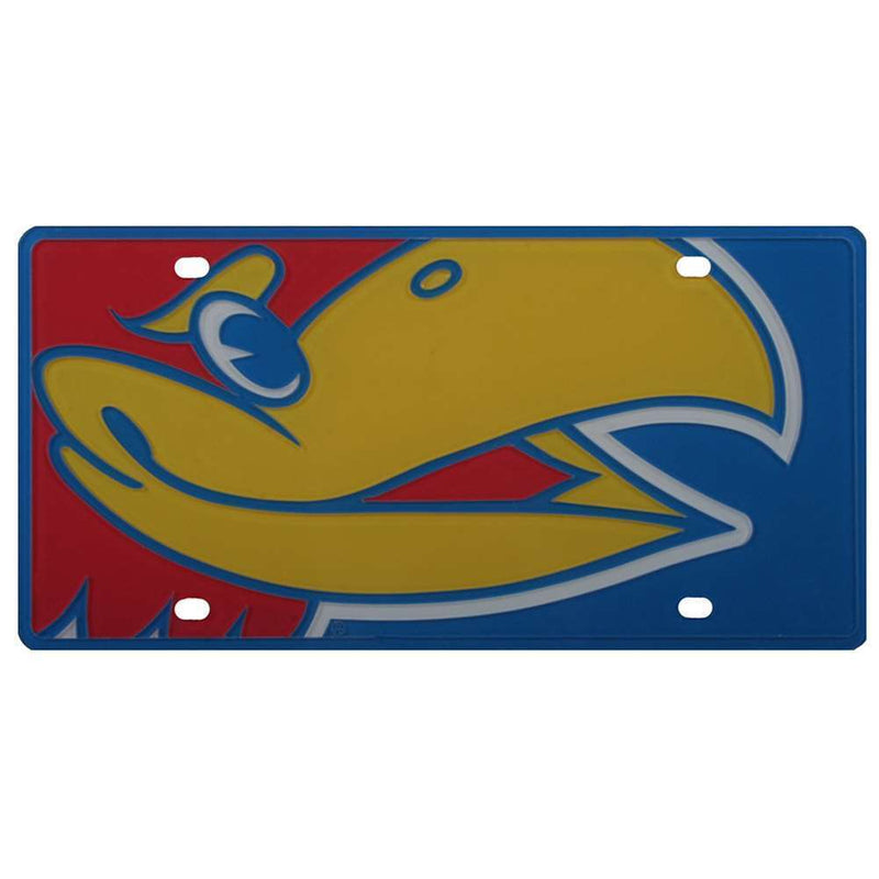 NCAA Kansas Jayhawks Full Color Mega Inlay License Plate