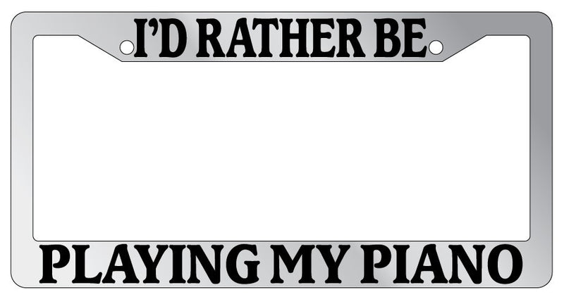 Chrome METAL License Plate Frame I&