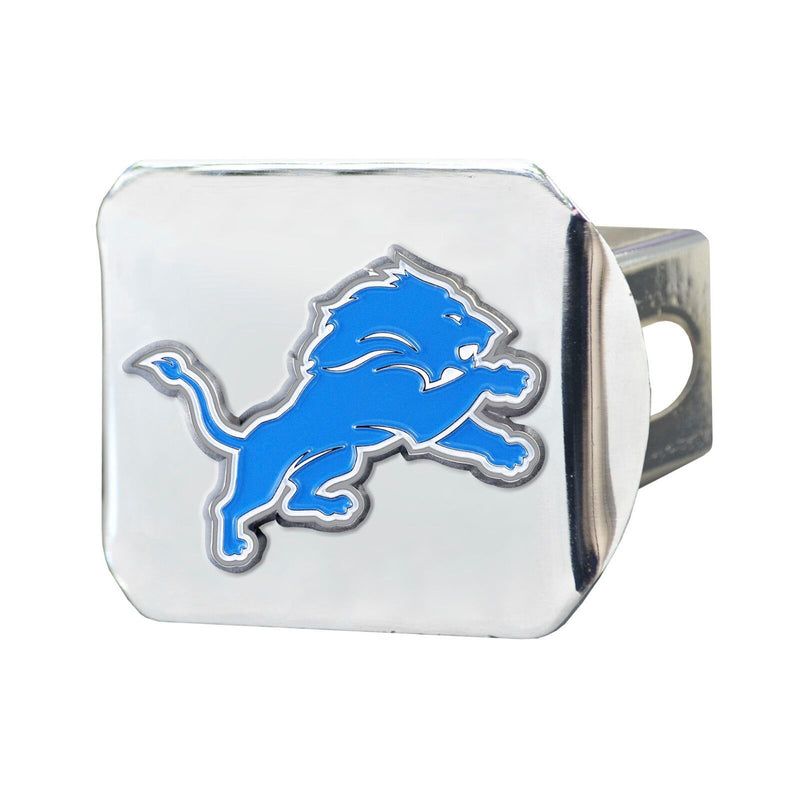 NFL Detroit Lions 3D Color On Chrome Metal Hitch Cover