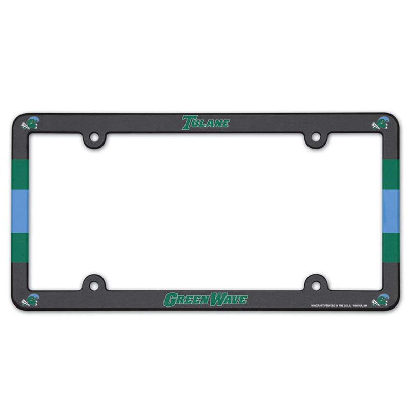 NCAA Tulane Green Wave Plastic License Plate Frame