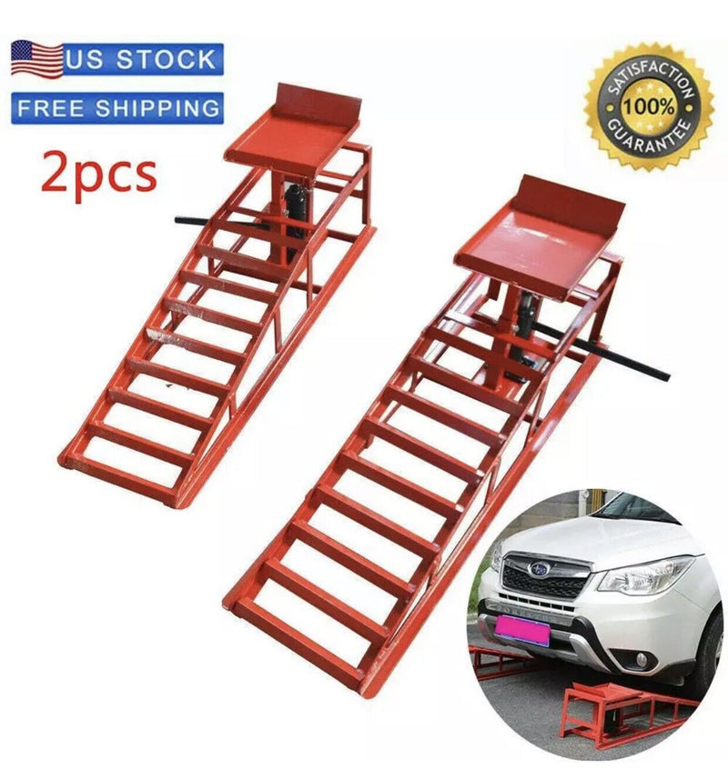 New 2xLift Frame Repair Ramps Heavy Auto Car Lifts Hydraulic Service Duty Best