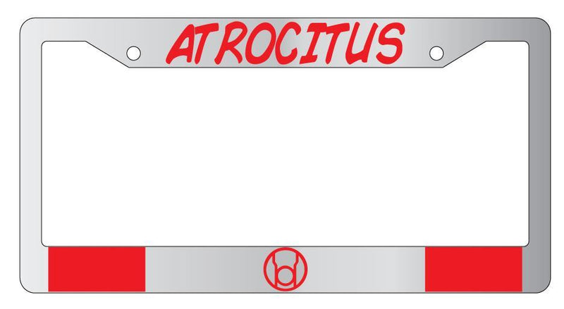 Atrocitus Chrome METAL License Plate Frame Auto DC  Mod-GRAPH9856236-7926