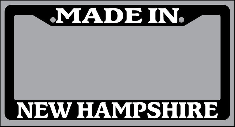 Black License Plate Frame "Made in New Hampshire" Auto Accessory Novelty 2401  Mod-GRAPH9856236-2971