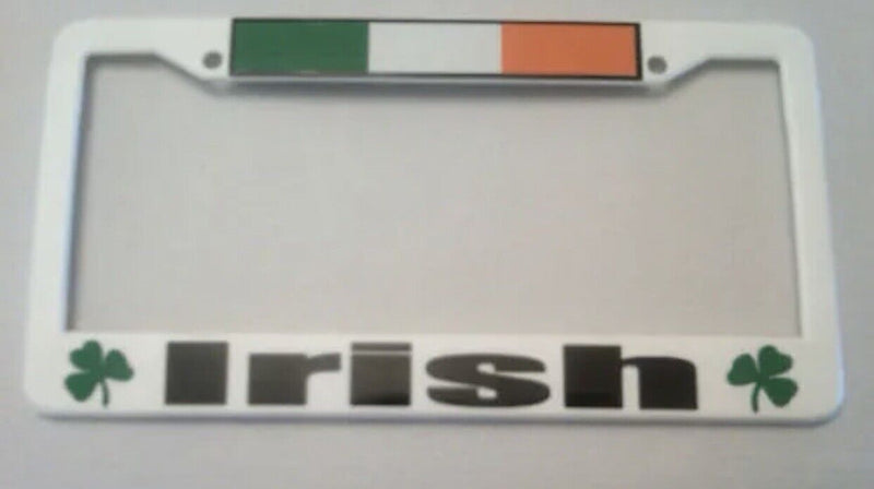 IRISH SHAMROCK FLAG Ireland License Plate Frame