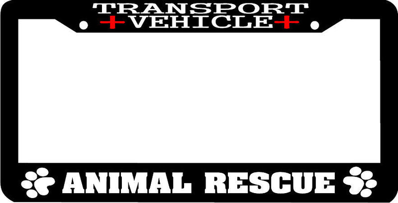 TRANSPORT VEHICLE animal rescue pet dog cat woof License Plate Frame