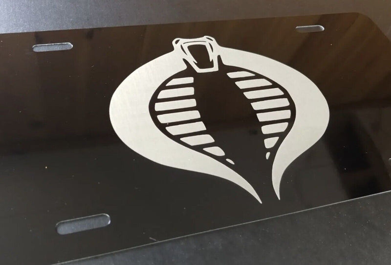 G. I. Joe Cobra Aluminum License Plate laser etched car tag 80 cartoon