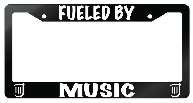 Fueled By Music (Bard) Glossy Black Plastic License Plate Frame FFXIV  Mod-GRAPH9856236-7167