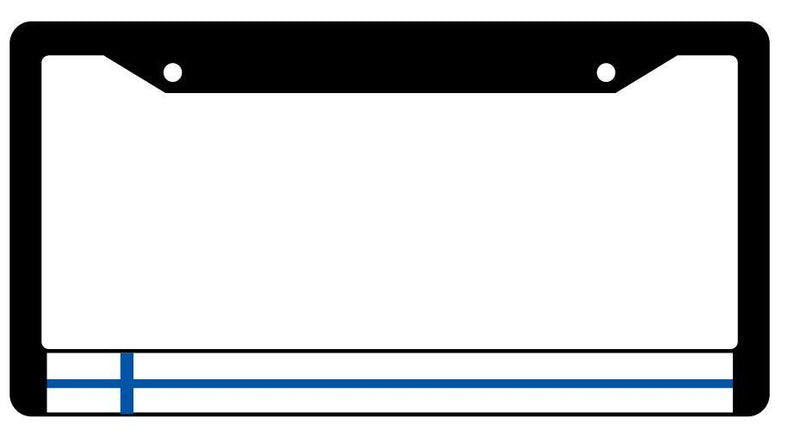 Finland Black Plastic License Plate Frame Auto Accessory World Flags  Mod-GRAPH9856236-2200