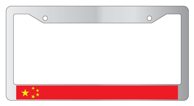 China Chrome License Plate Frame World Flags  Mod-GRAPH9856236-5068