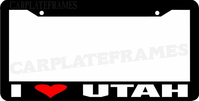 I LOVE Utah License Plate Frame