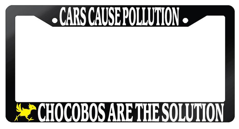 Cars Cause Pollution Chocobo Glossy Black Plastic License Frame Final Fantasy  Mod-GRAPH9856236-7500