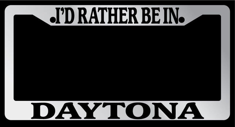 Chrome METAL License Plate Frame I&