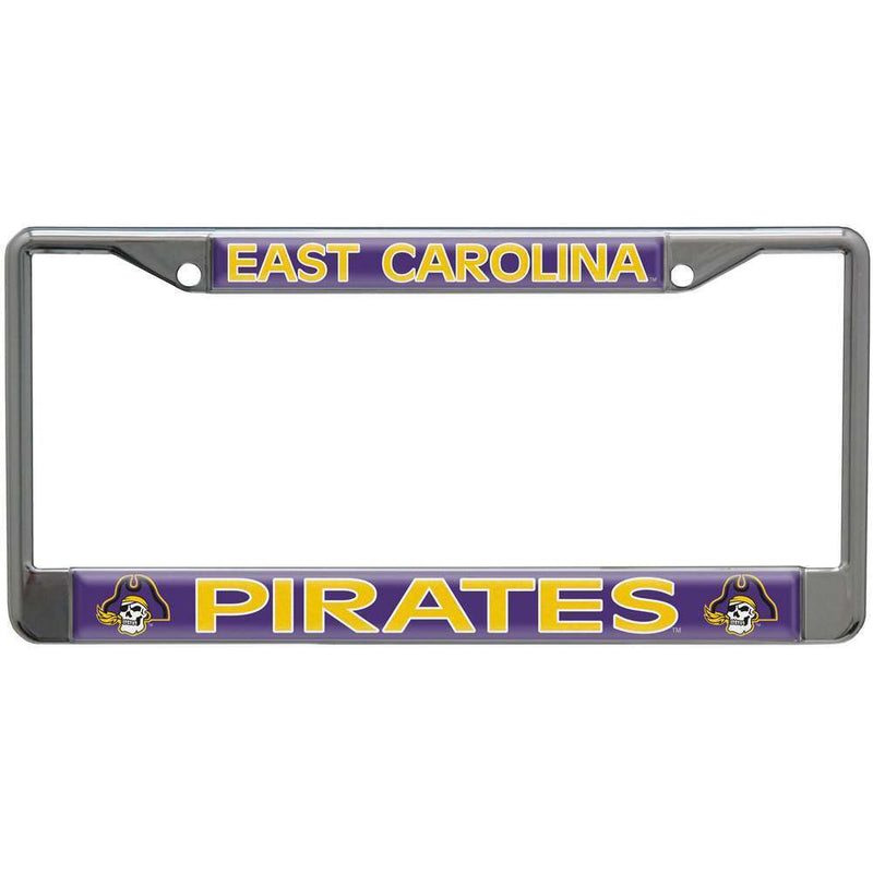 NCAA East Carolina Pirates Metal License Plate Frame w/Domed Acrylic