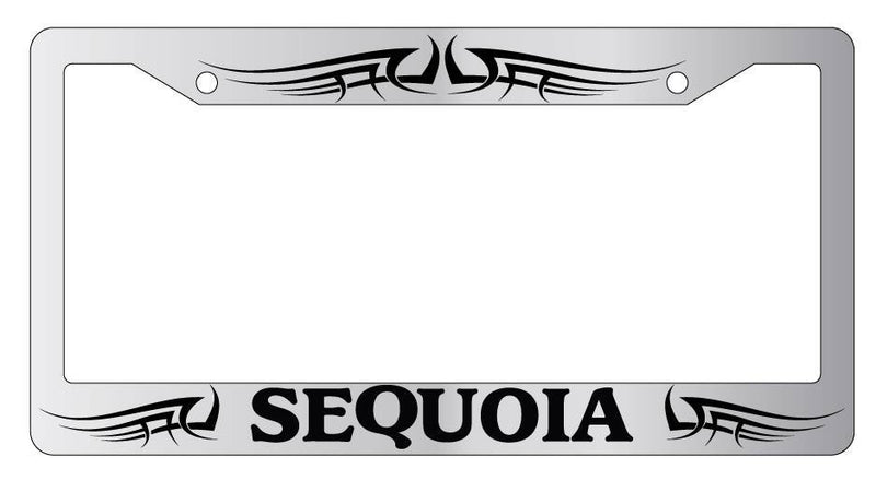 Chrome License Plate Frame SEQUOIA TRIBAL 