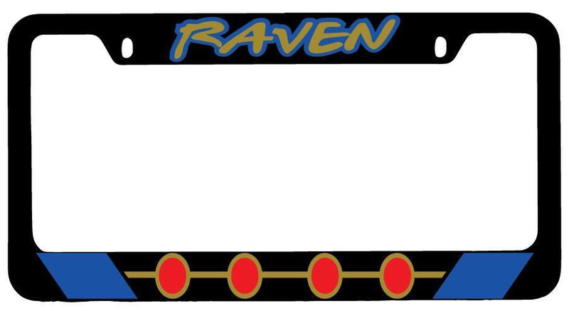 Raven Black METAL License Plate Frame Auto Accessory DC  Mod-GRAPH9856236-7912