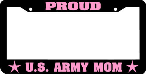 US ARMY MOM PROUD PINK License Plate Frame
