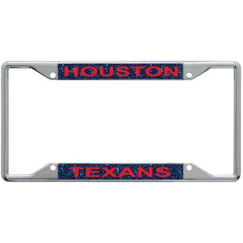 NFL Houston Texans Metal Inlaid Acrylic License Plate Frame