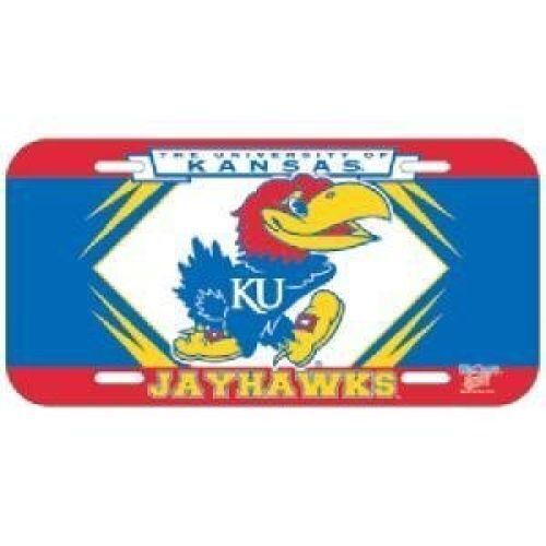 NCAA Kansas Jayhawks Plastic License Plate