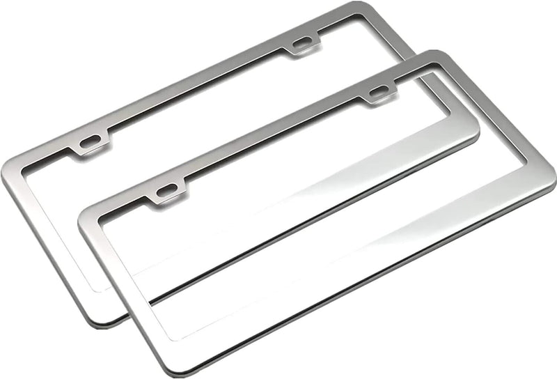 Mirror Polished Stainless Steel License Plate Frame Metal License Plate Cover