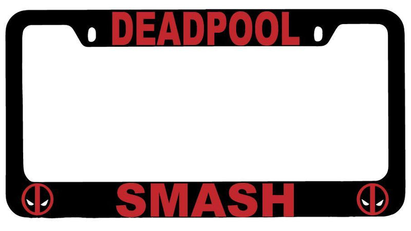 Black METAL For Deadpool Smash License Plate Frame Auto Accessory  Mod-GRAPH9856236-8049