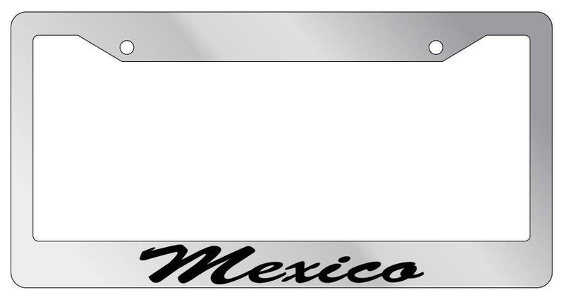 Chrome License Plate Frame CURSIVE Mexico Auto Accessory Novelty 1818  Mod-GRAPH9856236-5466
