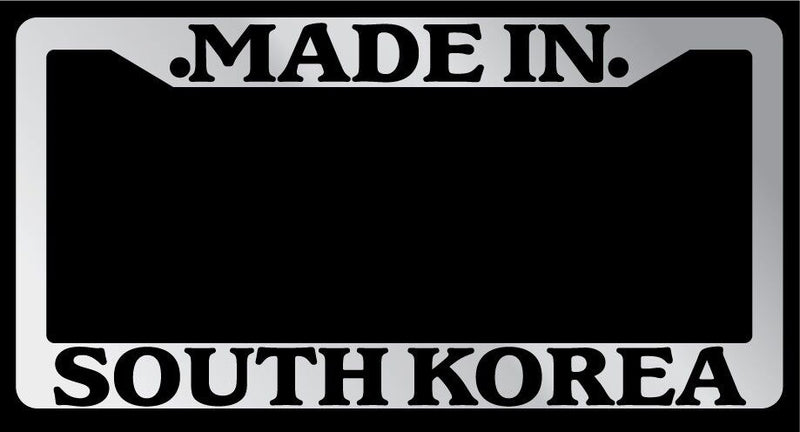 Chrome License Plate Frame "Made In South Korea" Auto Accessory Novelty  Mod-GRAPH9856236-6723