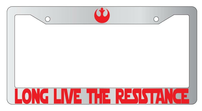 Long Live The Resistance Chrome Plastic License Plate Frame SW  Mod-GRAPH9856236-6466