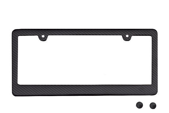 REAL 100% CARBON FIBER LICENSE Plate Frame COVER ORIGINAL 3K TWILL JDM /FF v2