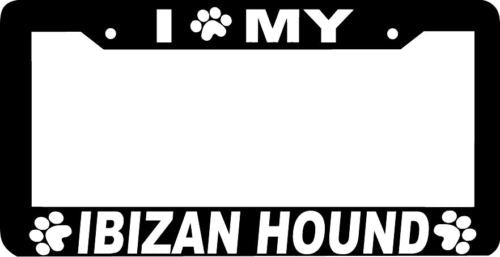 IBIZAN HOUND DOG paw print License Plate Frame