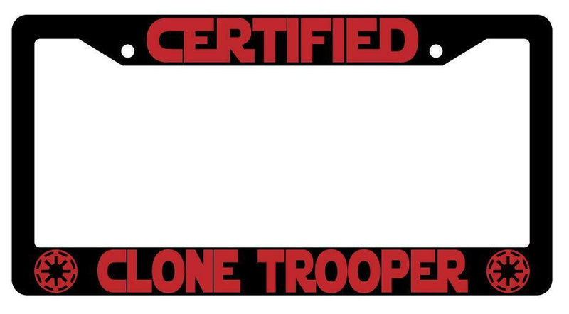 Certified For Clone Trooper Black Plastic License Plate Frame Star Wars  Mod-GRAPH9856236-3811