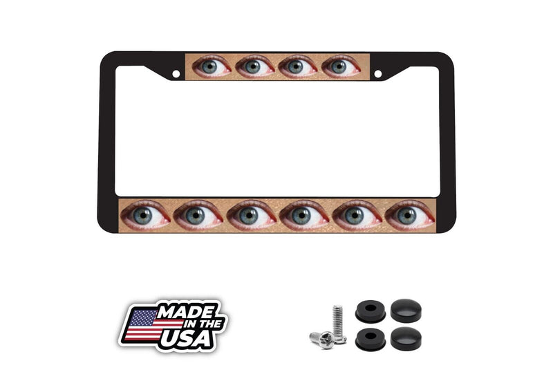 Eyes Eye Funny Mutation Monster All seeing Prank Eyeball Car License Plate Frame