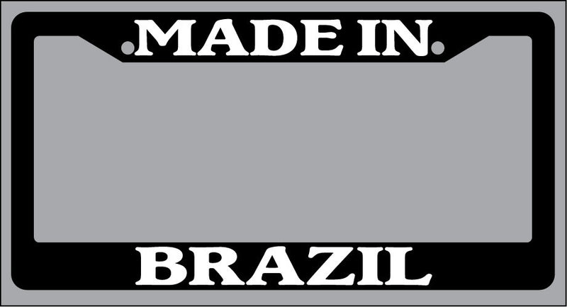 Black License Plate Frame Made in Brazil Auto Accessory 1144  Mod-GRAPH9856236-964