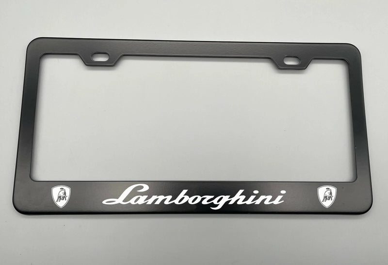 Laser Engraved License Plate Frame Stainless Steel fit Lamborghini