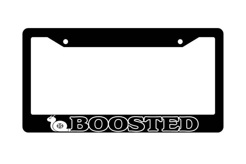 Black License Plate Frame BOOSTED (HOLLOW) Auto Accessory  Mod-GRAPH9856236-1912