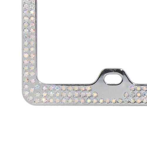Embedded AB Crystal BLING Rhinestone License Plate Frame w/ Swarovski Elements