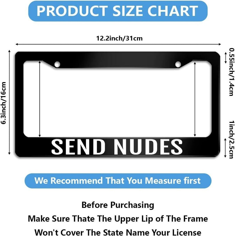 Send Nudes License Plate Frame - JDM Cover Funny Prank